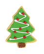 © clsdesign - Isolated holiday Christmas tree decorated sugar cookie