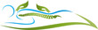Person, Mensch und Hände, Massage, Orthopädie und Chiropraktiker Logo