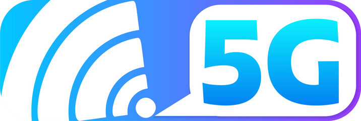 Leinwandbilder - 5G Vector Icon. 5th Generation Wireless Internet Network Connection Information Technology Illustration