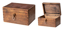 An Old Box Made Of Wood To Store Valuables.