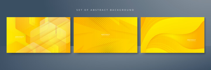 abstract orange yellow shapes vector technology background for design brochure, website, flyer. geom