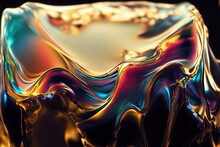 Abstract Liquid Molten Glass Illustration