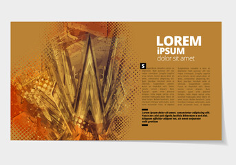 Canvas Print - Elegant layout for business presentation with technology and science background, vector illustartion