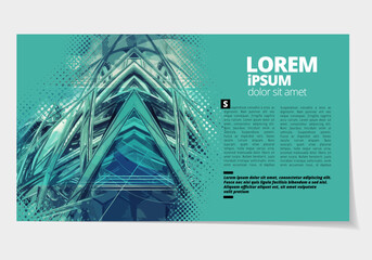 Canvas Print - Elegant layout for business presentation with technology and science background, vector illustartion