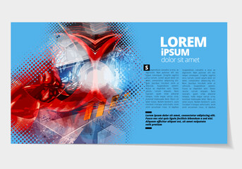 Canvas Print - Elegant layout for business presentation with technology and science background, vector illustartion