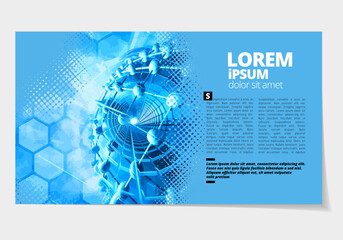 Canvas Print - Elegant layout for business presentation with technology and science background, vector illustartion