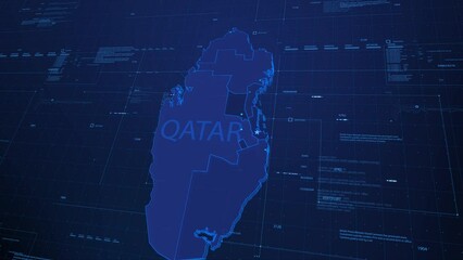 visualization of the map in the virtual space head-up display, qatar
