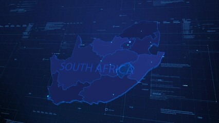 visualization of the map in the virtual space head-up display, south africa