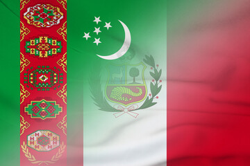 Turkmenistan and Peru national flag international relations PER TKM