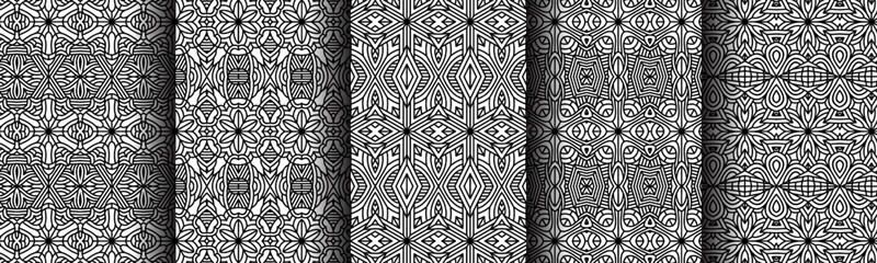 Wall Mural - black geometric ethnic line bundle collection