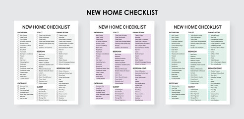 New  Home Maintenance Check List Planner, Home Management Planner