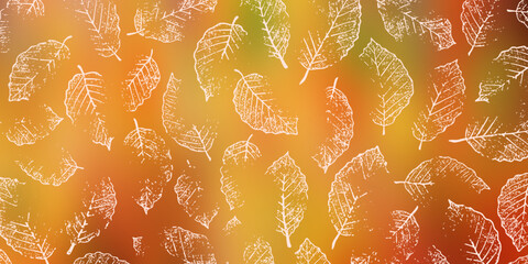 Autumn background of leaves, vector design
