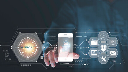 Wall Mural - digital security unlock or encryption concept,secure login authorization,internet security,protectio