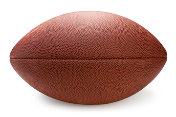 Wall Mural - Leather American football ball isolated on white background, American football ball sports equipment on white With work path.