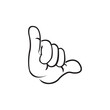 © AR54K4 19 - Shaka hands icon logo, vector design