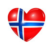 Love Norway, heart flag icon