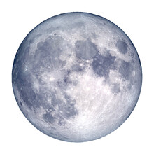 Moon On A White Background