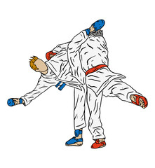  karate vector logo icon