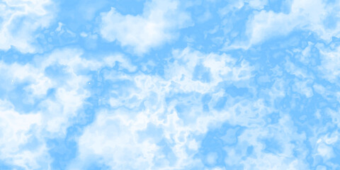 blue sky with clouds. light sky blue shades watercolor background. sky nature landscape background. 