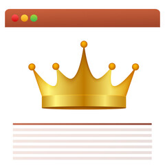 Wall Mural - hand holding content is the king message. content marketing. cartoon vector illustration.