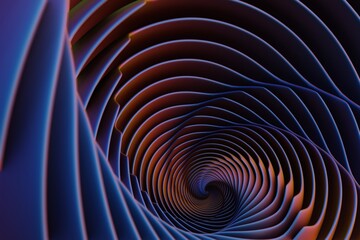 Fototapete - Wonderful Abstract colourful swirl golden ratio background. Starburst dynamic wave. 3d rendering illustration  Background pattern for design.