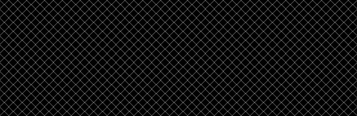 Net texture pattern on black background. Net texture pattern for backdrop and wallpaper. Realistic net pattern with black squares. Geometric background, vector illustration