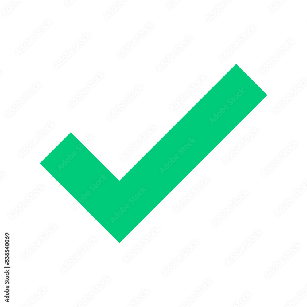 green check mark flat and modern design check mark vector illustration ...