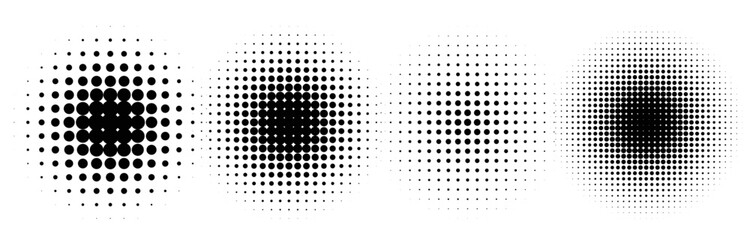 Poster - Abstract grunge halftone grid dots circles background design vector