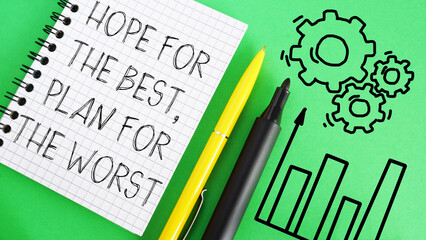 Hope for The Best, Plan for the Worst is shown using the text