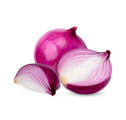 Poster - Fresh red onion isolated on transparent background (.PNG)