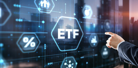 Poster - ETF Exchange traded fund Investment finance concept