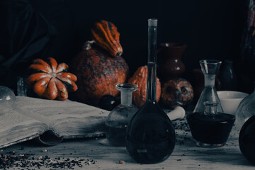 Magic potions, pumpkins and old manuscript