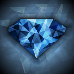 Wall Mural - abstact polygonal diamond illustration