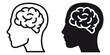 ofvs187 OutlineFilledVectorSign ofvs - human brain vector icon . head . face profile . ai . artificial intelligence . isolated transparent . black outline and filled version . AI 10 / EPS 10 . g11526