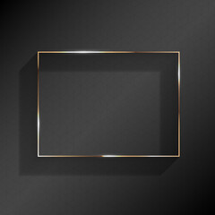 Wall Mural - Abstract luxury template with gold rectangle and shadow - eps10 vector background