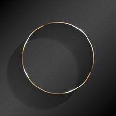 Wall Mural - Abstract luxury template with gold circle and shadow - eps10 vector background