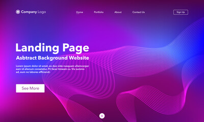 Landing Page. Abstract background website. Template for websites, or apps. Modern design. Abstract vector style