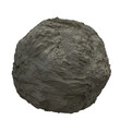 © vchalup - Big round boulderor stone isolated on transparent background.