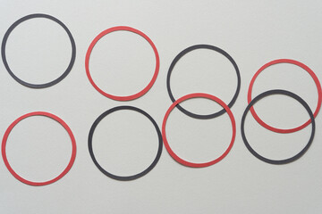 Sticker - paper ring shapes on blank paper