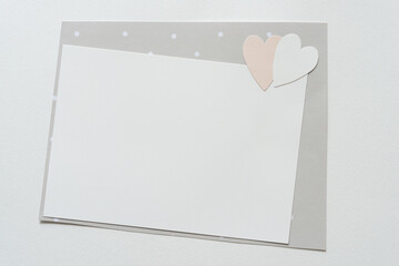 Poster - hearts and paper backdrop with space for copy