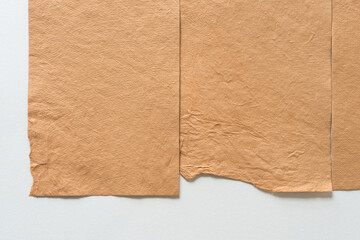 Poster - rough, textured sand brown paper background with curious edges