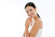 © Art_Photo - Beautiful smiling of young beauty pretty caucasian woman clean fresh healthy white skin facial treatment.asian girl model with fashion cosmetic makeup skin care look at camara.spa and beauty concept.