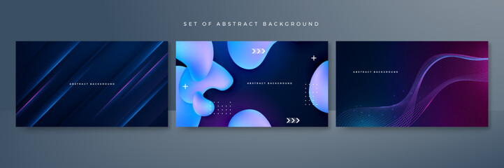Vector dynamic colorful blue pink isolated on dark blue background for concept of AI technology, digital, communication, science, music, futuristic tech, digital effect corporate concept