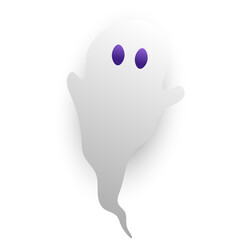 Poster - ghost illustration for Halloween themed design elements