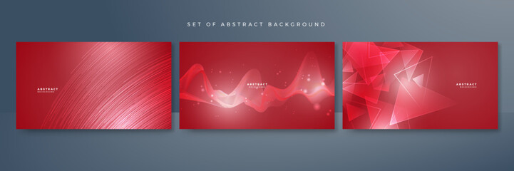 red technology background. abstract technology particles lines mesh background. Vector Abstract, science, futuristic, energy technology concept. Medical, technology or science design.