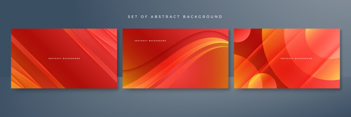 Wall Mural - Modern red orange background. Vector abstract graphic design banner pattern presentation background web template.