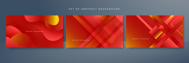 Wall Mural - Modern red orange background. Vector abstract graphic design banner pattern presentation background web template.