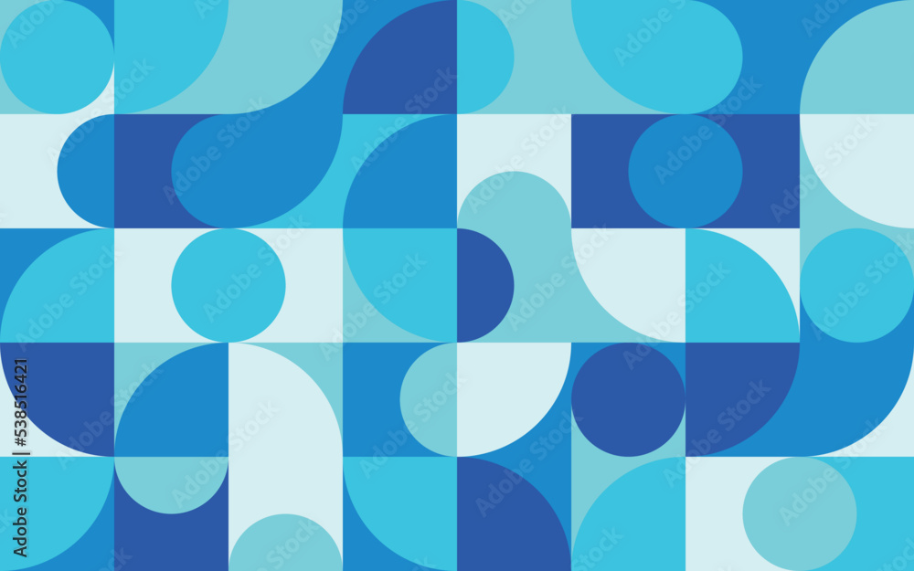 Soft Rounded Tile Pattern Geometric abstract seamless pattern with colorful rounded tiles endless ...