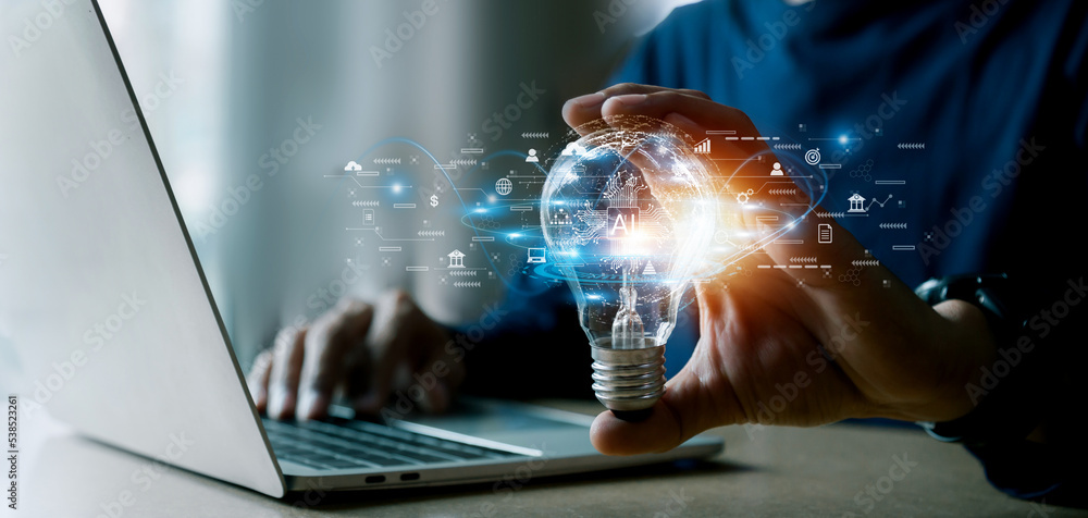 AI learning and business artificial intelligence, modern ...