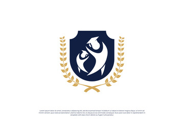 Wall Mural - University emblem logo design inspiration.